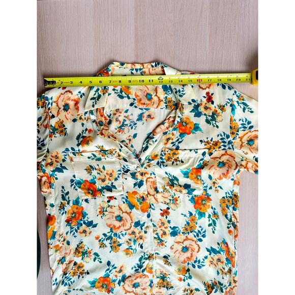 Zara Floral Button Down Shirt - Size S - NEW - Picture 5 of 6